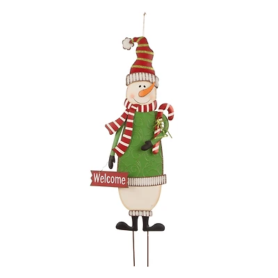Glitzhome® 36" Snowman Metal Yard Stake