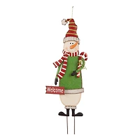 Glitzhome® 36" Snowman Metal Yard Stake
