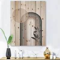 Designart - Abstract Rainbow Sun and Moon In Earth Tones III