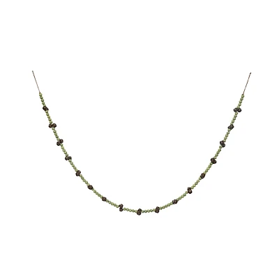 Hello Honey® 6ft. Green Paulownia Wood Beads & Jingle Bells Garland