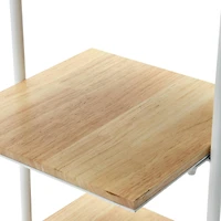 24'' White Modern Decorative Tray with 3 shelves