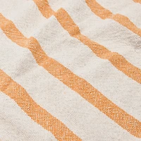 Hello Honey® Golden Yellow Striped Cotton Throw Blanket with Tassels