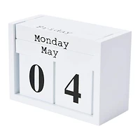 Hello Honey® 5.5" Wooden Perpetual Desk Block Calendar