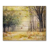 Designart - Bright Sunshine Through The Forest Trees IV
