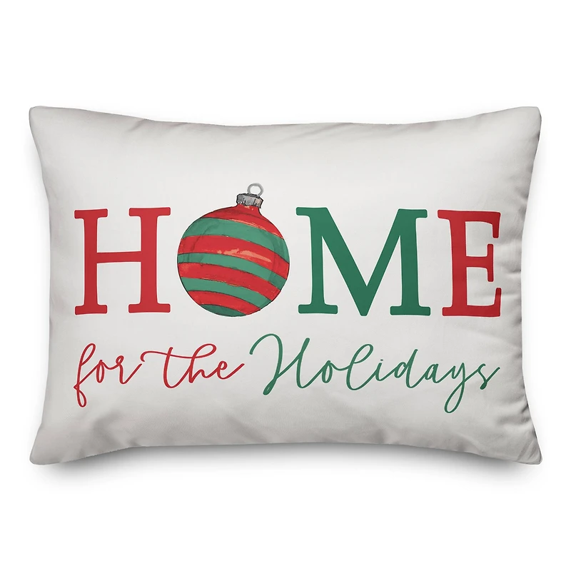 Home For Holidays Ornament 14x20 Throw Pillow