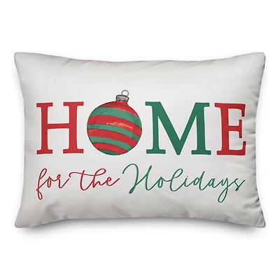 Home For Holidays Ornament 14x20 Throw Pillow