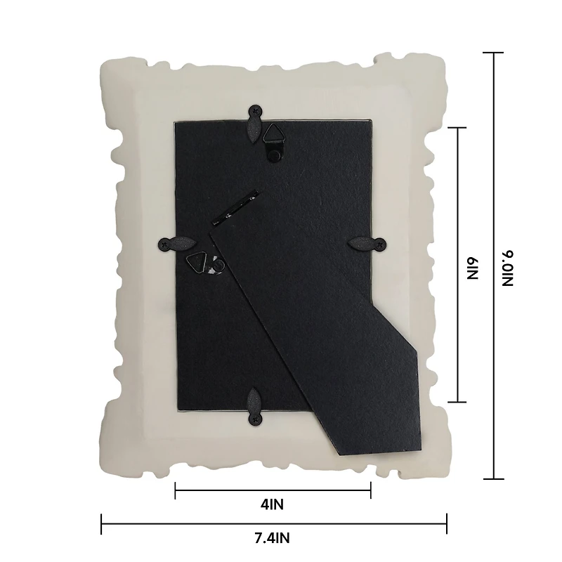 Just Jane 4" x 6" White Scroll Frame by Studio Décor®