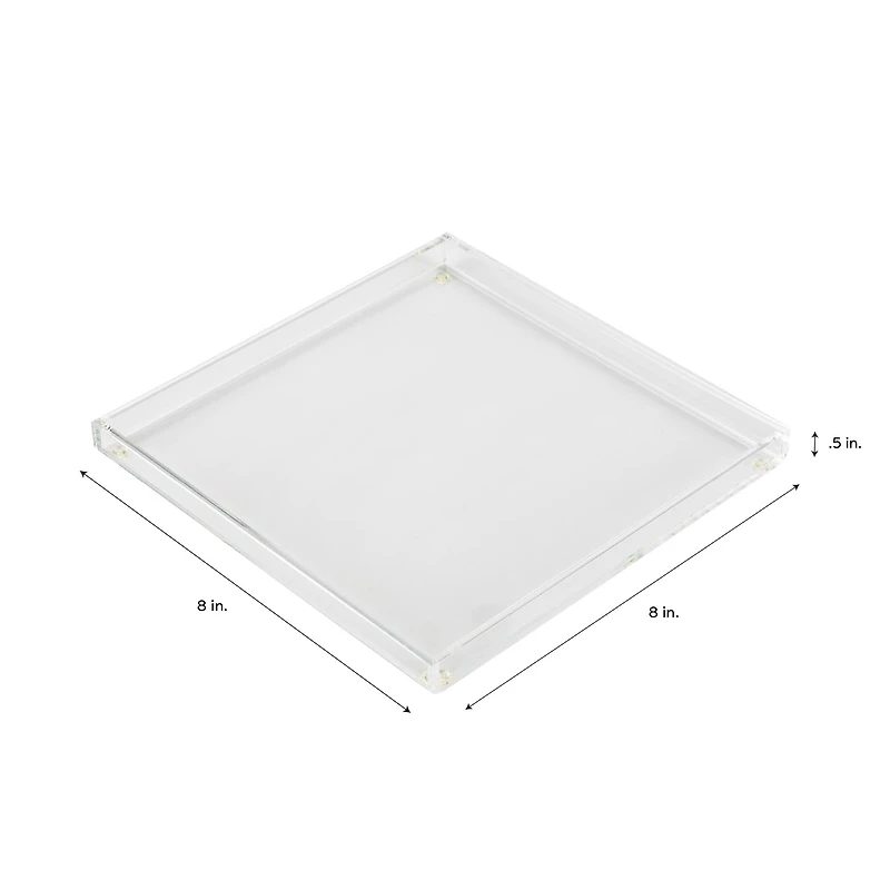 Organize It All 8" Acrylic Clear Accessory Tray