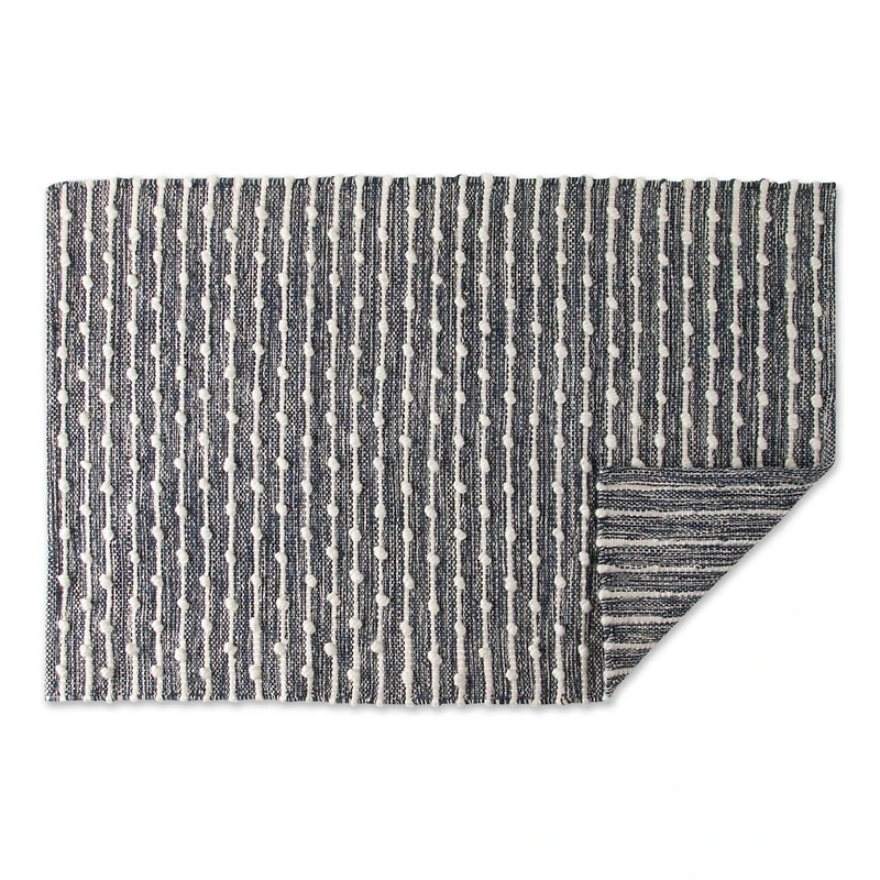 DII® French Blue Recycled Cotton Loop Rug, 2ft. x 3ft.