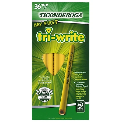 Ticonderosa® My First® Tri-Write™ Pencils without Eraser, 36ct.