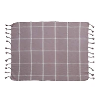 Hello Honey® Lilac Grid Throw Blanket with Tassels