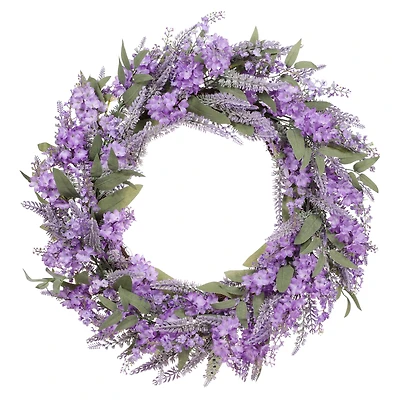 30" Purple Spring Lavender & Lilac Wreath
