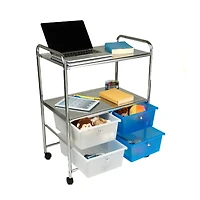 Mind Reader Silver All Purpose Utility Cart