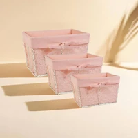 DII® Blush Pink Lined Chicken Wire Basket Set