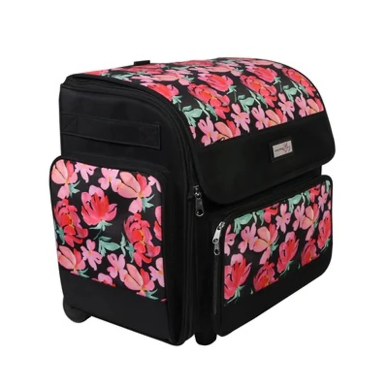 Everything Mary Floral Deluxe Papercraft Rolling Craft Case