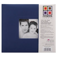 MBI® Blue Fashion Fabric Post Bound Album with Window