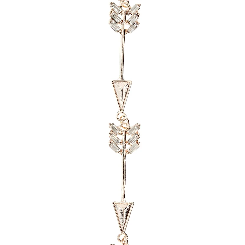 12 Packs: 4 ct. (48 total) Light Rose Gold Metal Arrow Beads, 44.5mm by Bead Landing™