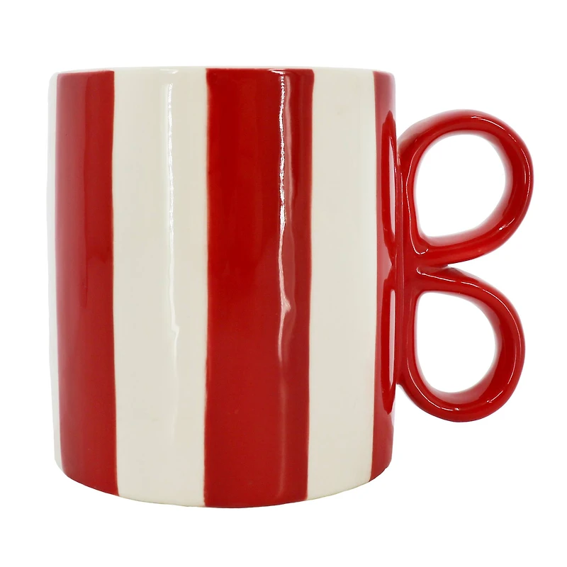 14.25oz. Red & White Stripes with Bow Mug by Ashland®
