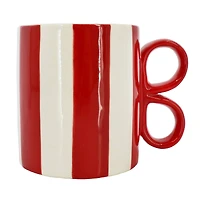 14.25oz. Red & White Stripes with Bow Mug by Ashland®
