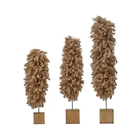 Hello Honey® Tan Fabric Yarn Tree with Wood Base