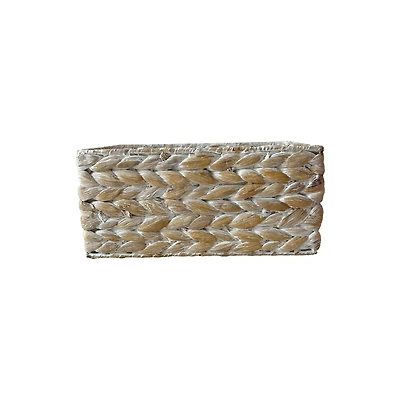 Small Whitewashed Rectangle Basket by Ashland®