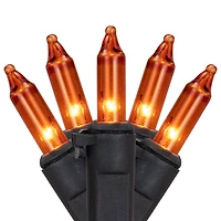 50ct. Mini Christmas String Lights with Black Wire