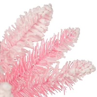 3ft. Unlit Madeline Pink Flocked Spruce Artificial Christmas Tree