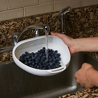 Mind Reader White Plastic Rice Washer/Strainer with Handles, 2ct.