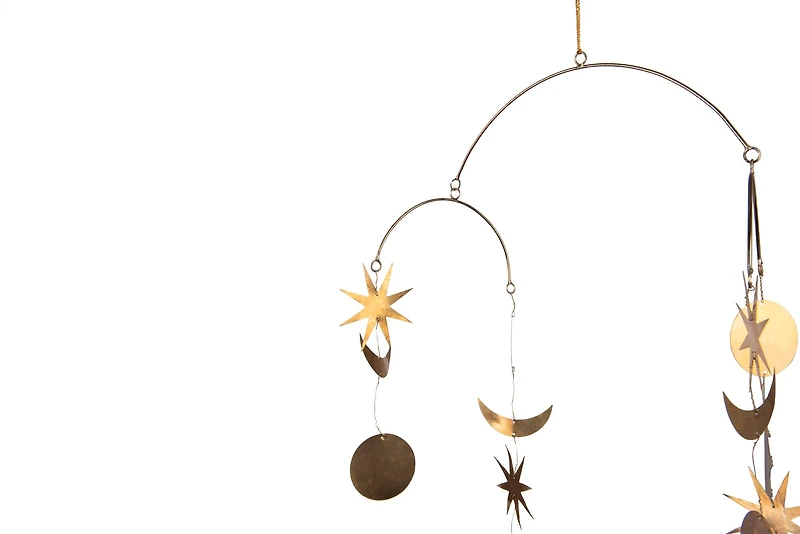 Hello Honey® Star & Moon Brass Mobile