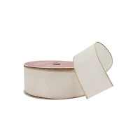 2.5" x 80ft. Cream Shimmer Wired Jumbo Ribbon by Celebrate It®