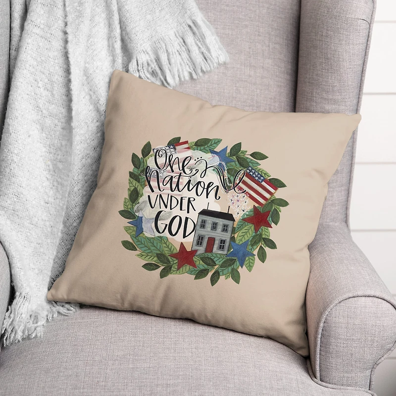 One Nation Under God Throw Pillow