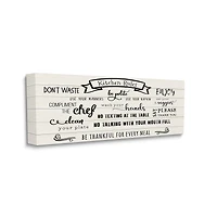 Stupell Industries Kitchen Rules List Family Happiness Motivational Phrases Canvas Wall Art