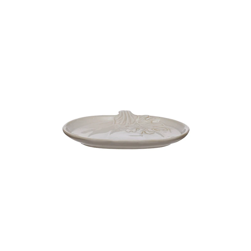 7.25" White Pumpkin Ceramic Dinner Plate by Ashland®