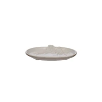 7.25" White Pumpkin Ceramic Dinner Plate by Ashland®