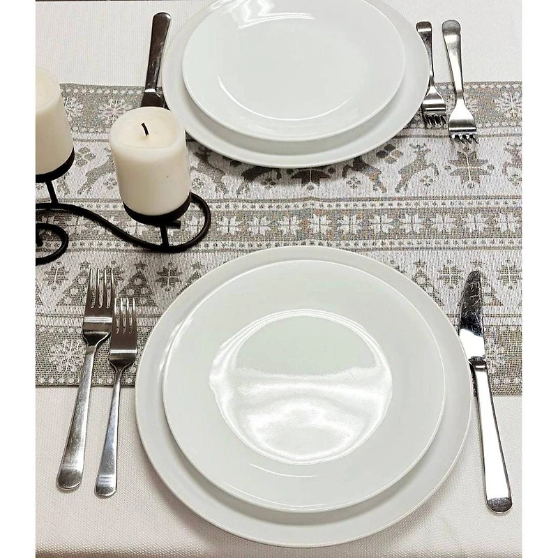 Wizardi 13.75" x 67" Gray Nordic Christmas Table Runner