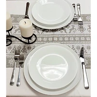 Wizardi 13.75" x 67" Gray Nordic Christmas Table Runner