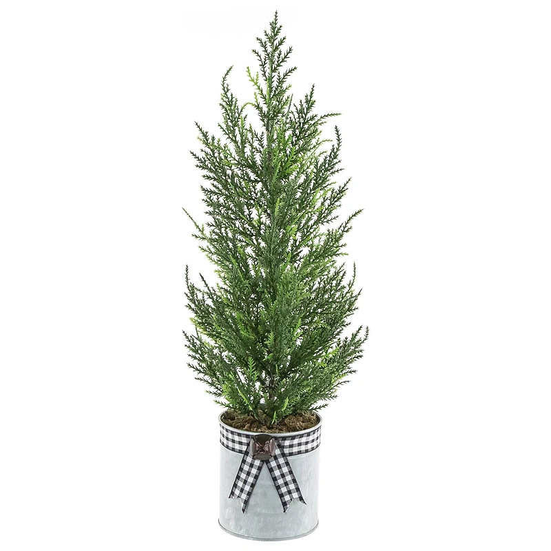 18.5" Unlit Cypress Artificial Potted Christmas Tree