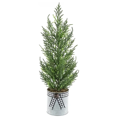 18.5" Unlit Cypress Artificial Potted Christmas Tree