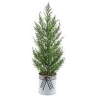 18.5" Unlit Cypress Artificial Potted Christmas Tree