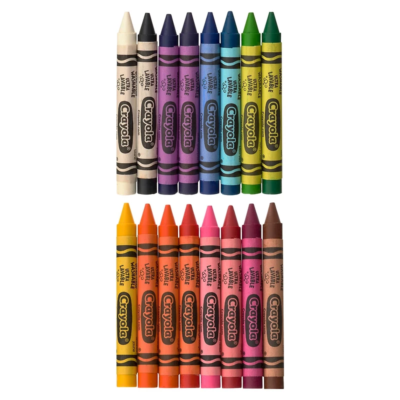 6 Packs: 16 ct. (96 total) Crayola® Ultra-Clean™ Large Washable Crayons