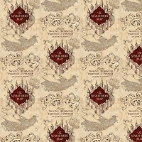 Harry Potter™ Tan Marauder's Map™ Cotton Fabric
