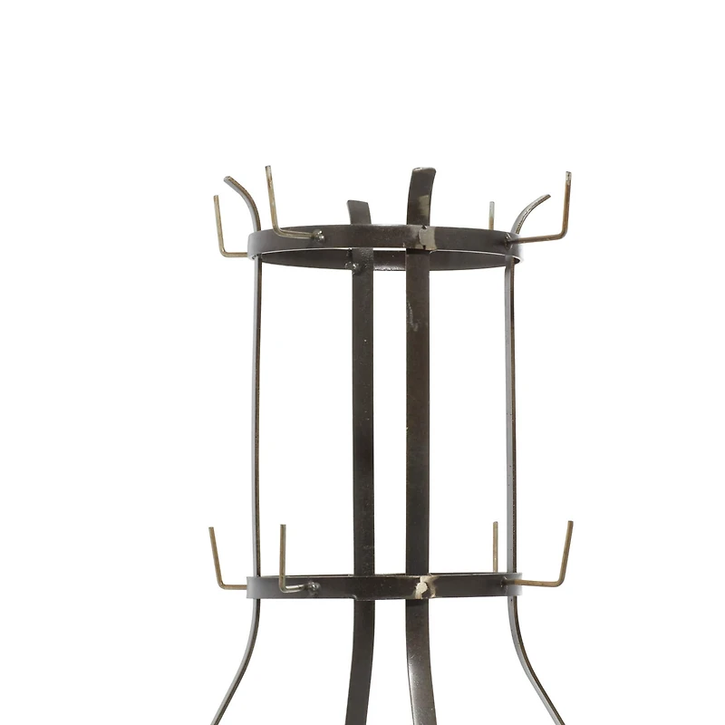 16" & 24" Black Metal Farmhouse Mug Holder Set