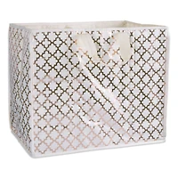 Bronze Polyester Lattice Rectangle All Purpose Storage Tote
