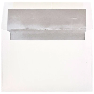 JAM Paper A8 Silver Foil Lined Invitation Envelopes