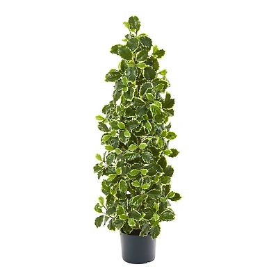 3.5ft. Potted Real Touch™ Variegated Holly Leaf Tree
