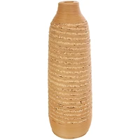 24" Light Brown Seagrass Handmade Vase