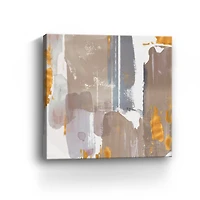 Icescape Abstract Grey Gold I Canvas Giclee
