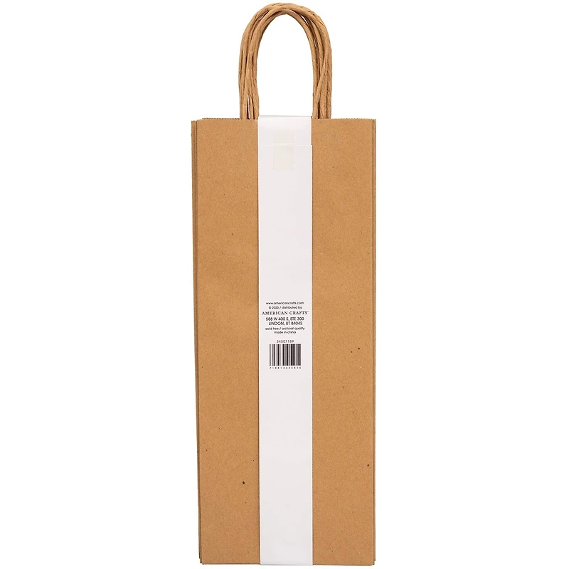 American Crafts™ Fancy That Kraft Wine Gift Bags, 6ct.