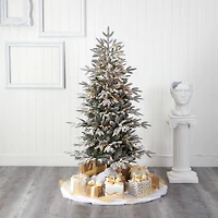 5.5ft. Pre-Lit Manchester Spruce Artificial Christmas Tree, Clear LED Lights