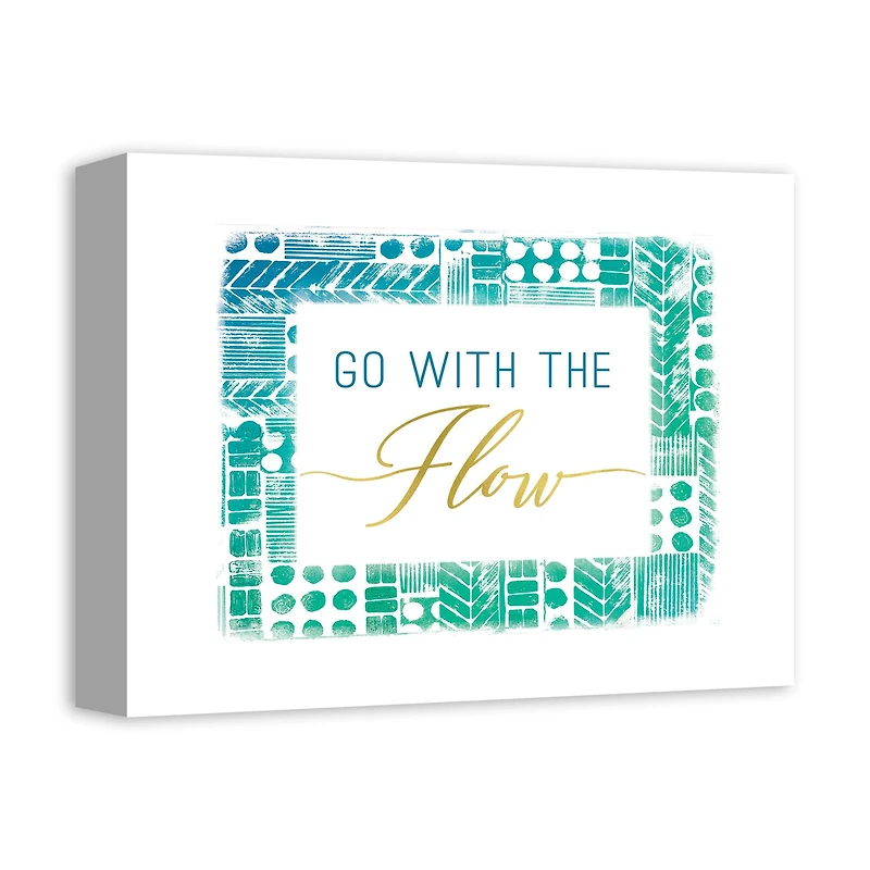 Go With The Flow 14" x 11" Canvas Wall Art